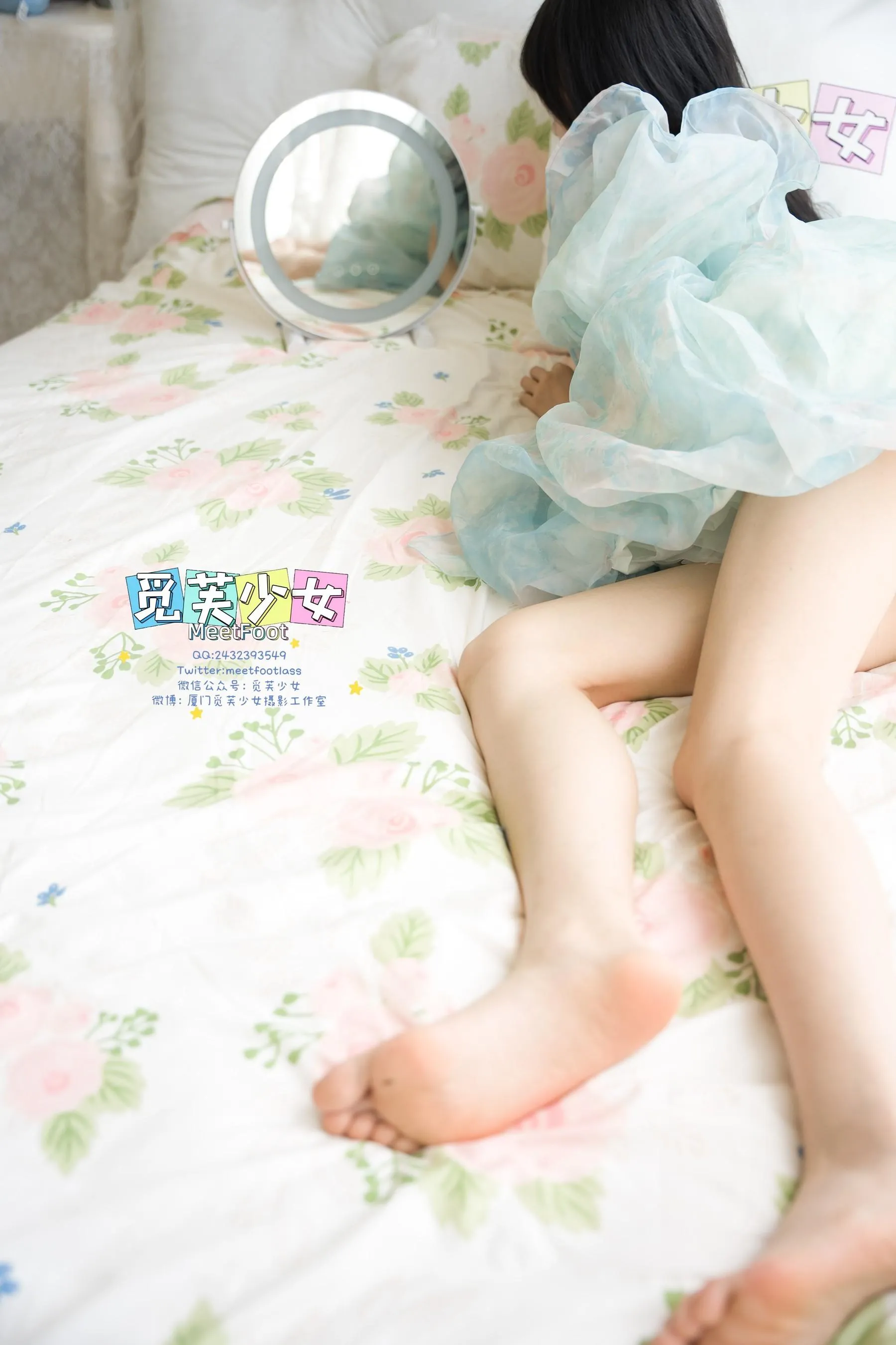 觅芙少女 NO.033 小婉-一袭蓝色纱裙构筑今晚浪漫的梦境-PIC [249P]插图8